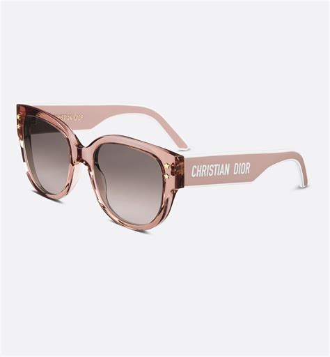 sonnenbrille dior pink|DiorPacific B2I Transparent Pink Butterfly Sunglasses .